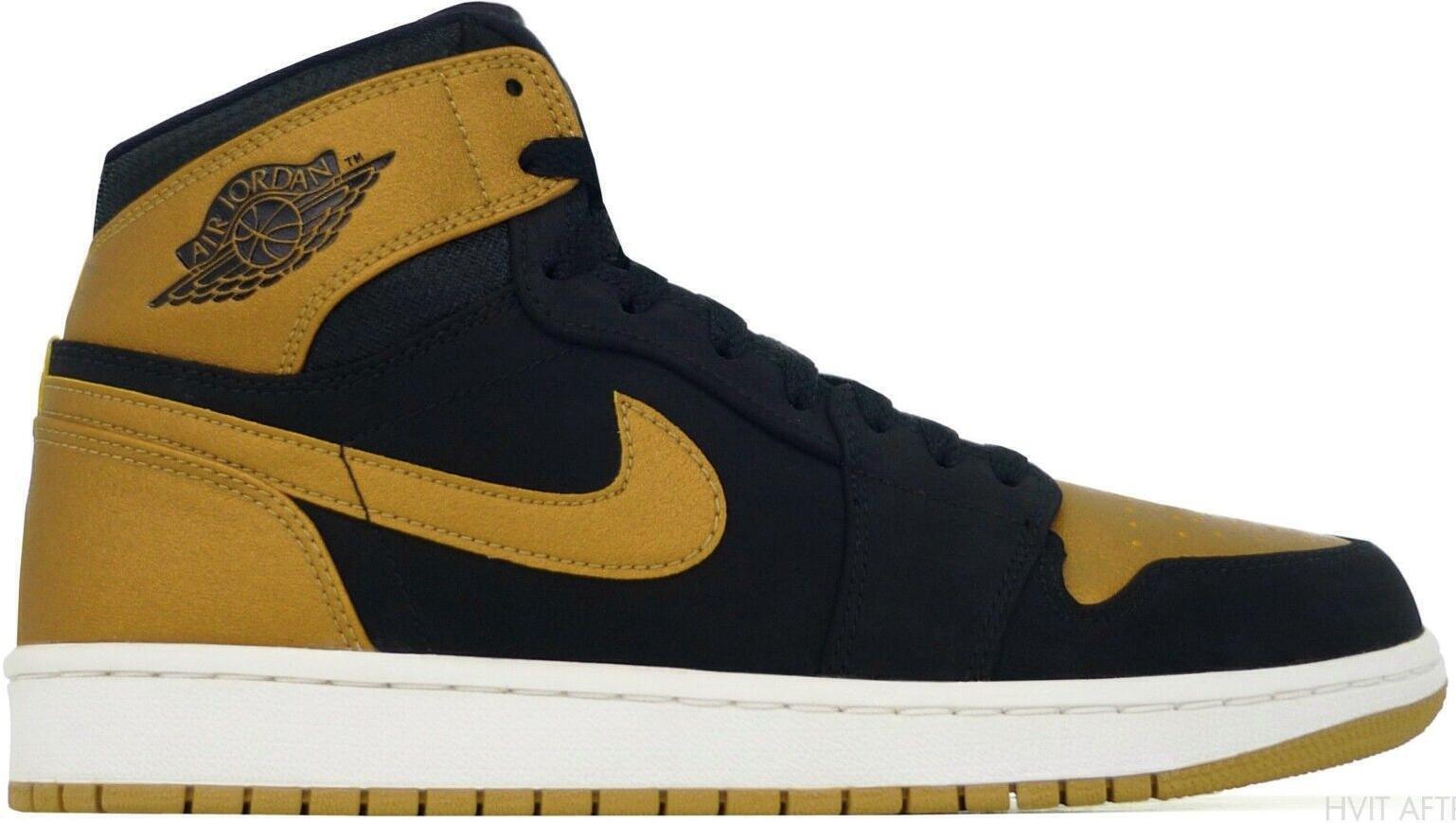 Size 10 - Air Jordan 1 Retro High Melo Gold Black Suede Leather (332550-026)