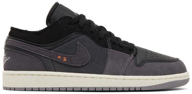 Size 10.5 - Jordan 1 Low Inside Out Black Gray Suede Leather (DN1635-001)