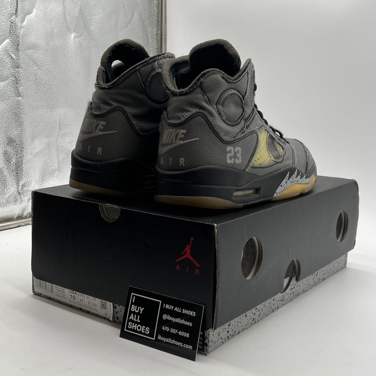 Size 10 - Air Jordan 5 Retro SP x Off-White Mid Muslin (CT8480-001)
