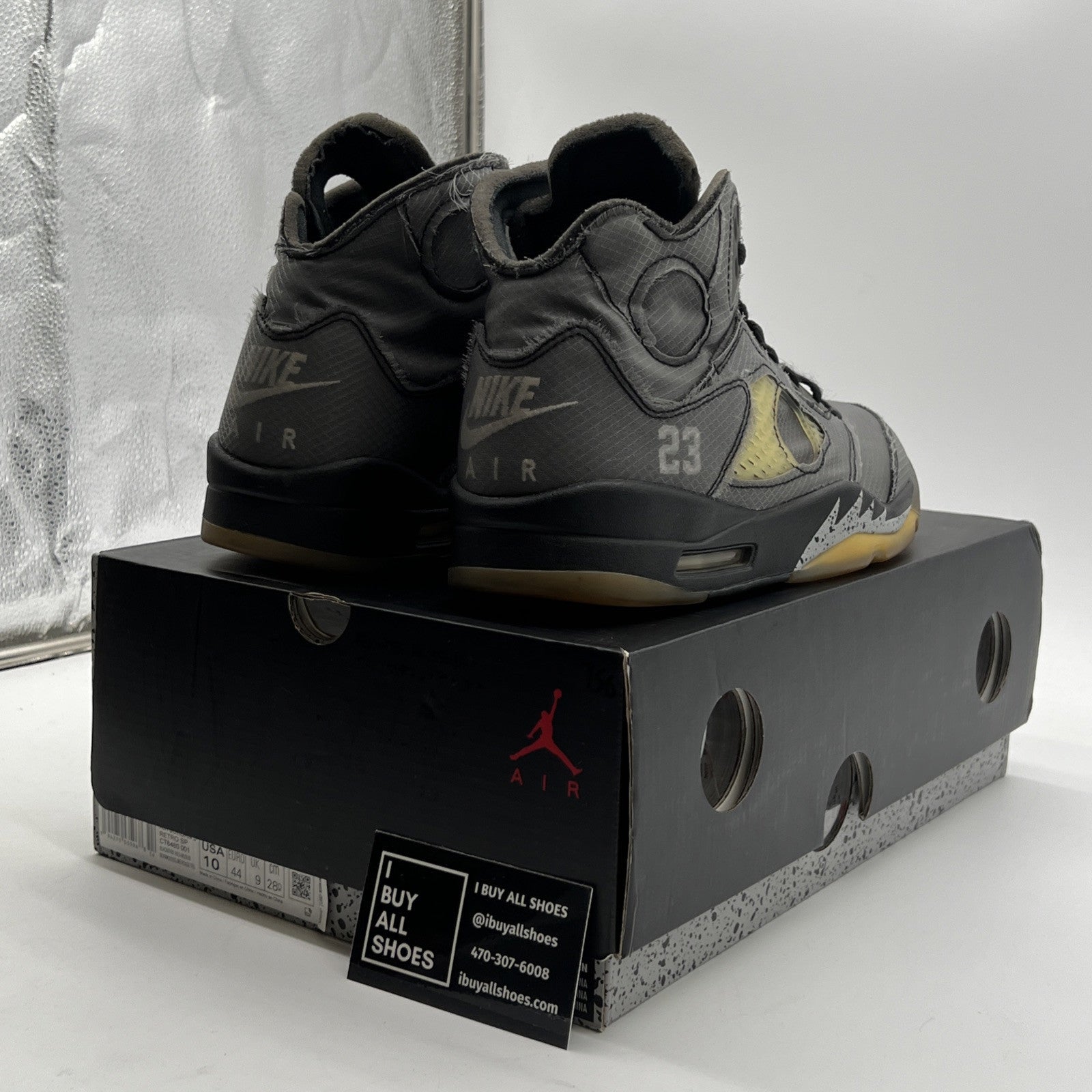 Size 10 - Air Jordan 5 Retro SP x Off-White Mid Muslin (CT8480-001)