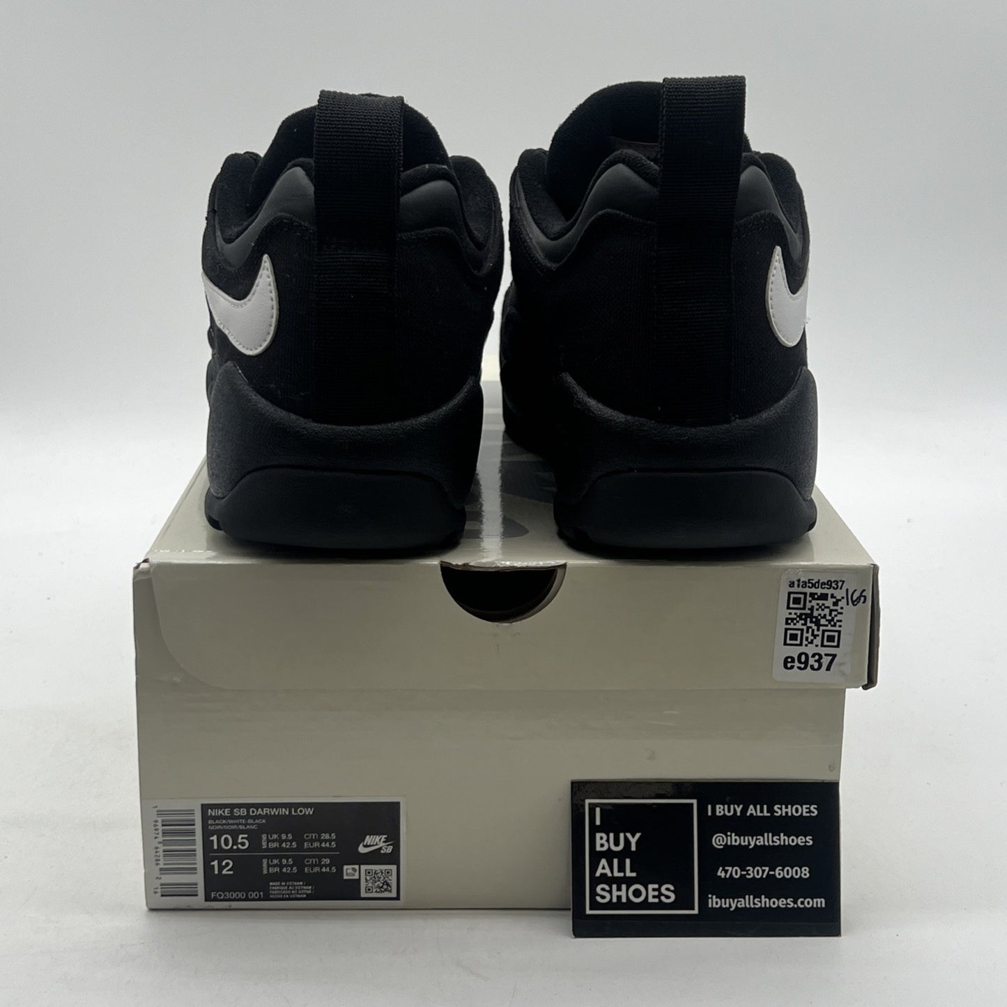 Size 10.5 - Nike Supreme x Darwin SB Low Black (FQ3000-001)