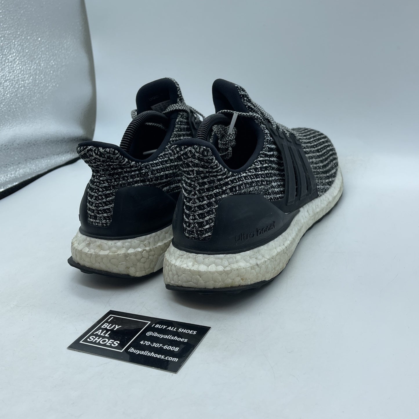 Size 10.5 - adidas UltraBoost 4.0 'Cookies and Cream Black Suede Leather