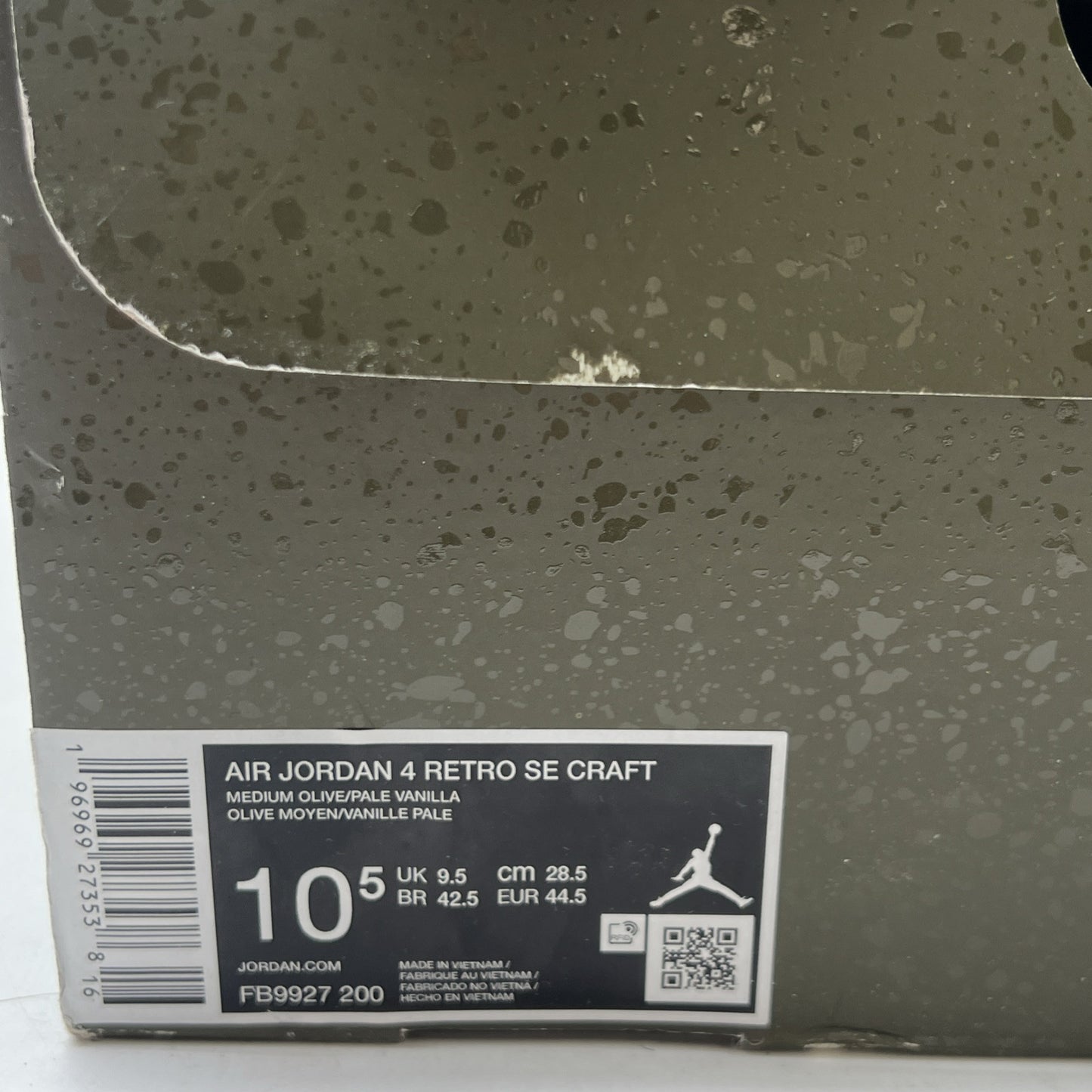 Size 10.5 - Air Jordan 4 SE Retro Low Craft - Olive (FB9927-200)