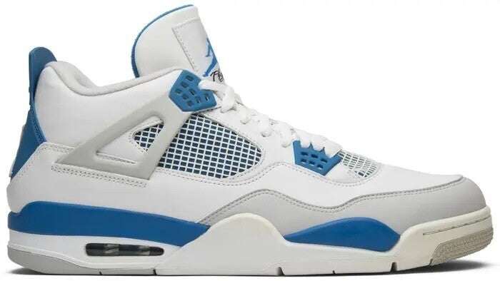 Size 9 - Jordan 4 Retro Military Blue 2012 White Grey Leather (308497-105)