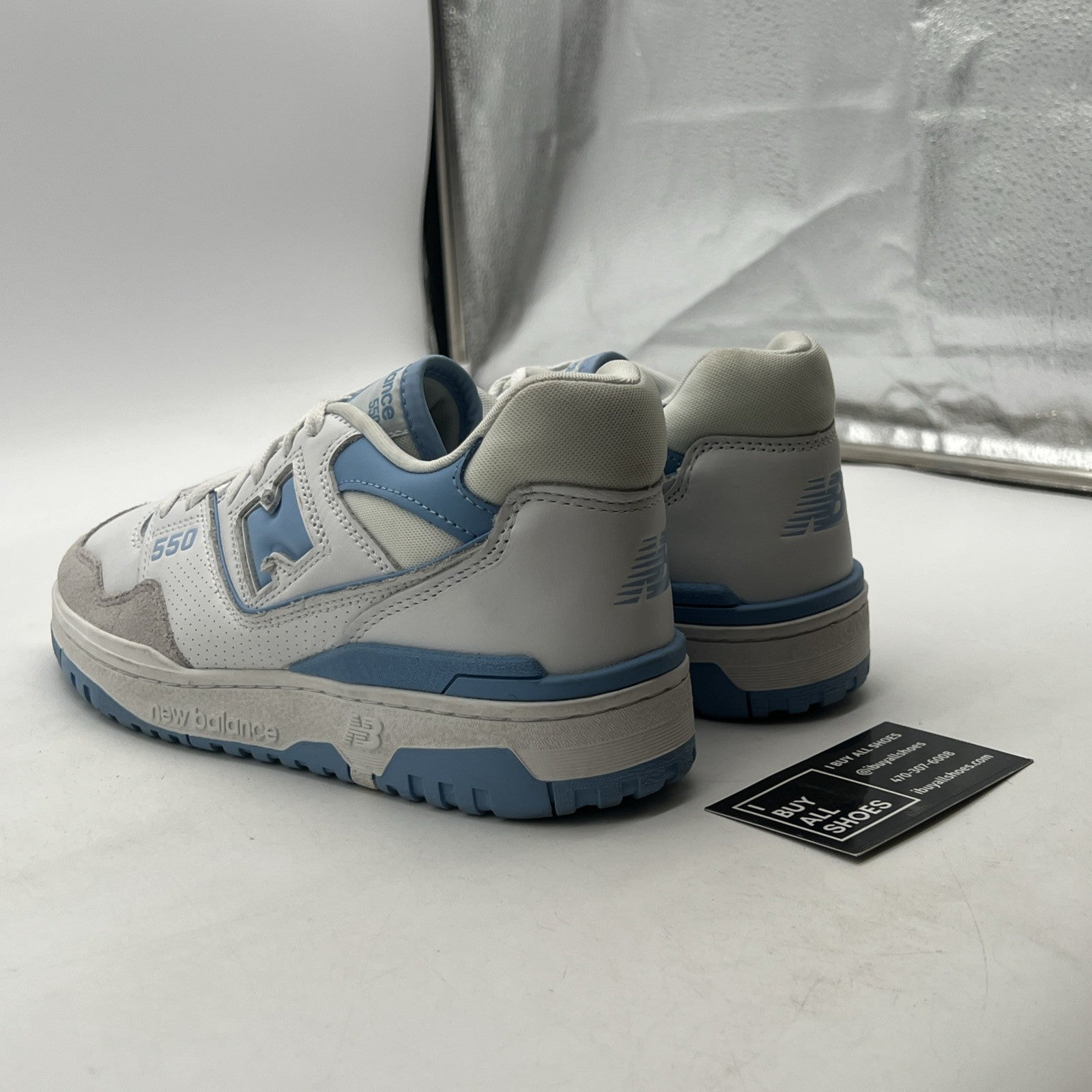 Size 10 - New Balance 550 White Blue Haze (BB550LSB)