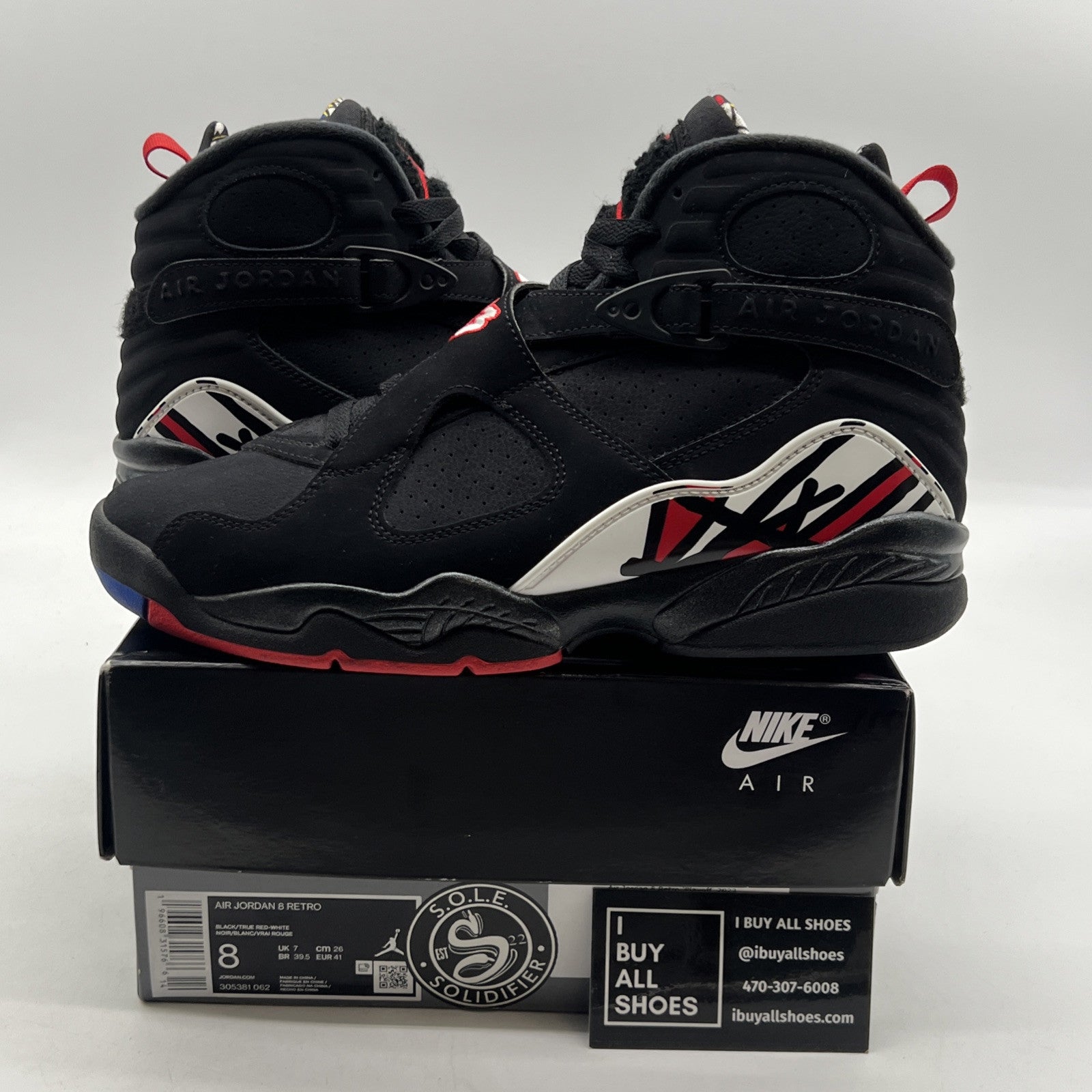 Size 8 - Air Jordan 8 Retro Mid Playoff (305381-062)