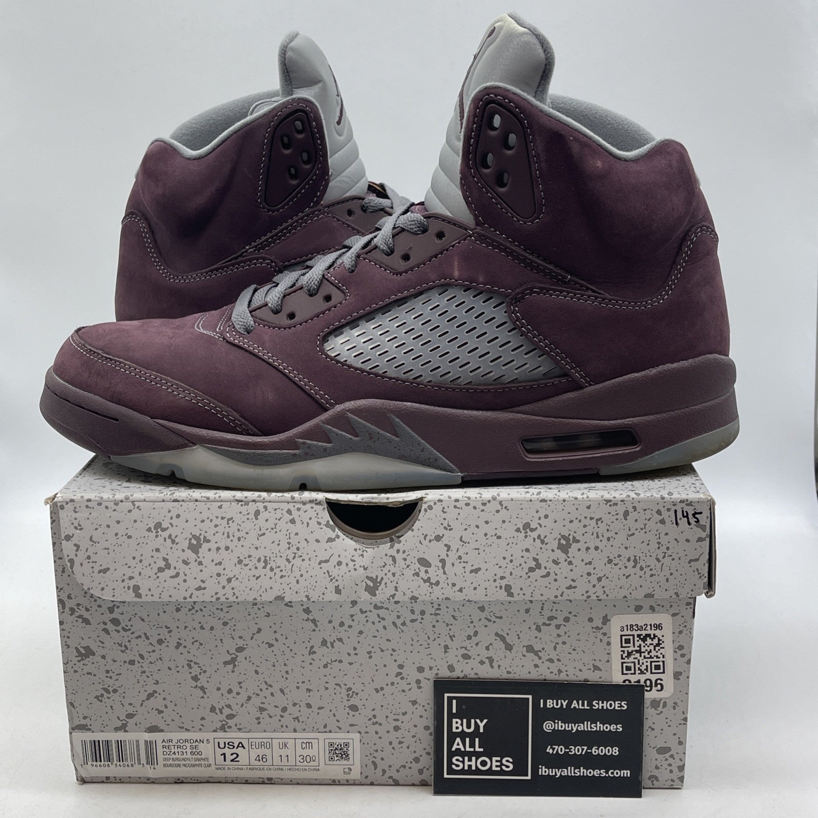 Size 12 - Air Jordan 5 Retro SE 2023 Burgundy Suede (DZ4131-600)