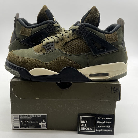 Size 10.5 - Air Jordan 4 SE Retro Low Craft - Olive (FB9927-200)