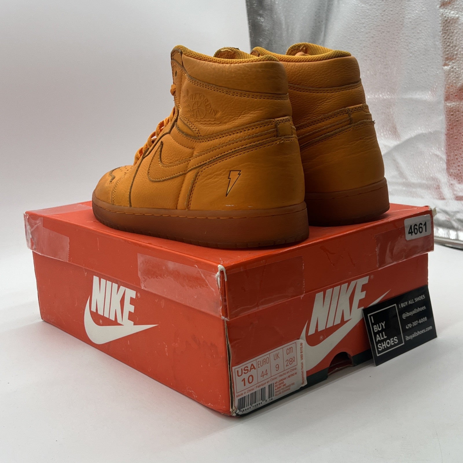 Size 10 - Air Jordan 1 Retro OG G8RD High Orange Peel (AJ5997-880)