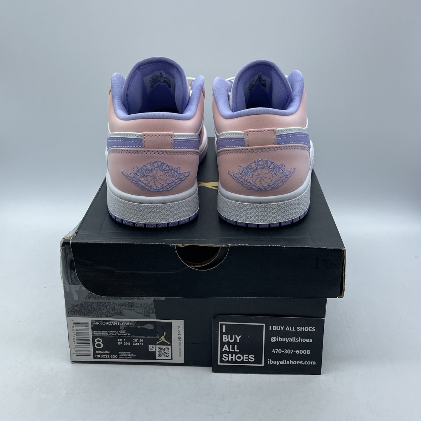 Size 8 - Air Jordan 1 SE Low Arctic Punch Suede Leather (CK3022-600)