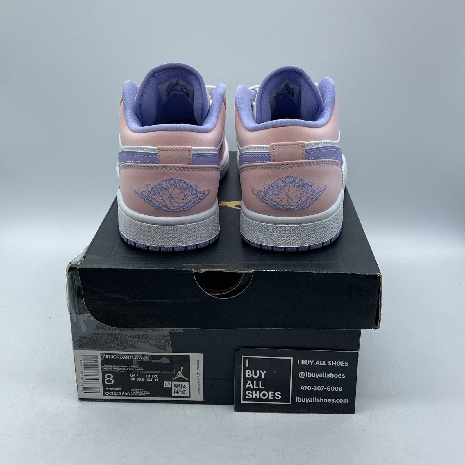 Size 8 - Air Jordan 1 SE Low Arctic Punch Suede Leather (CK3022-600)