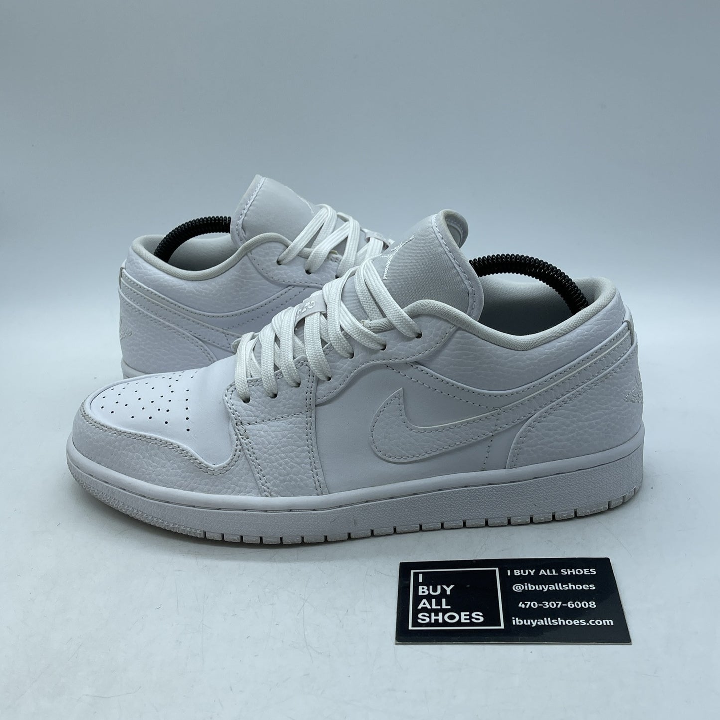 Size 8.5 - Air Jordan 1 Low Triple White Leather (553558-130
