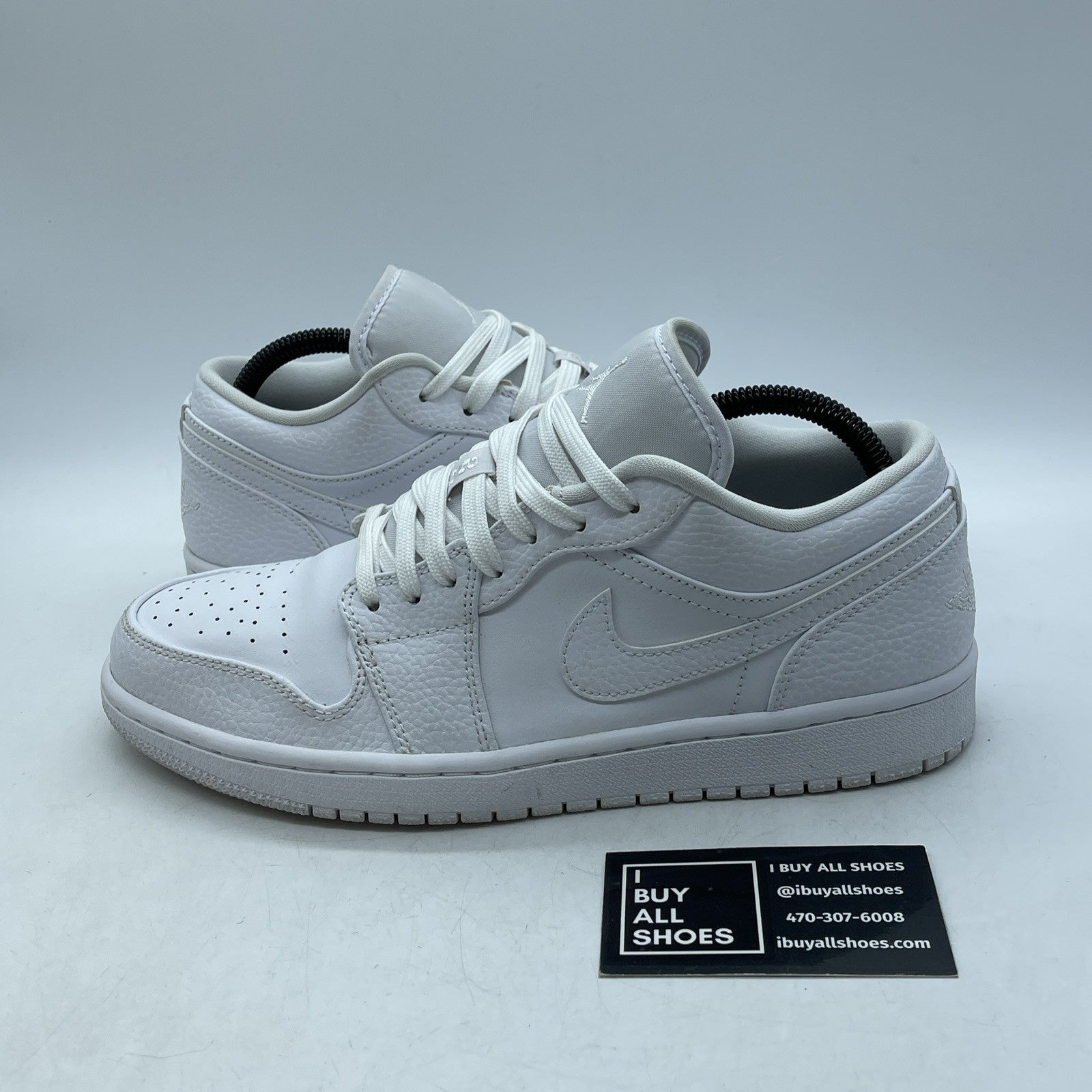 Size 8.5 - Air Jordan 1 Low Triple White Leather (553558-130