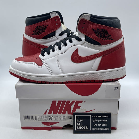 Size 10 - Jordan 1 Retro OG High Heritage Red White Black Leather (555088-161)