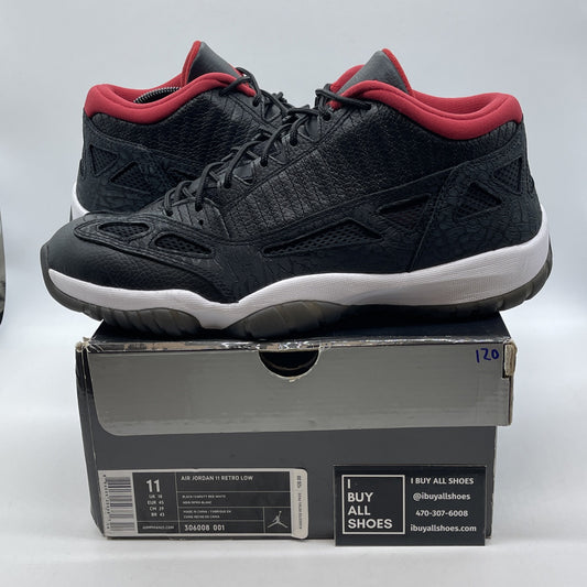 Size 11 - Air Jordan 11 Retro IE 2011 Low Black Charcoal Red (306008-001)