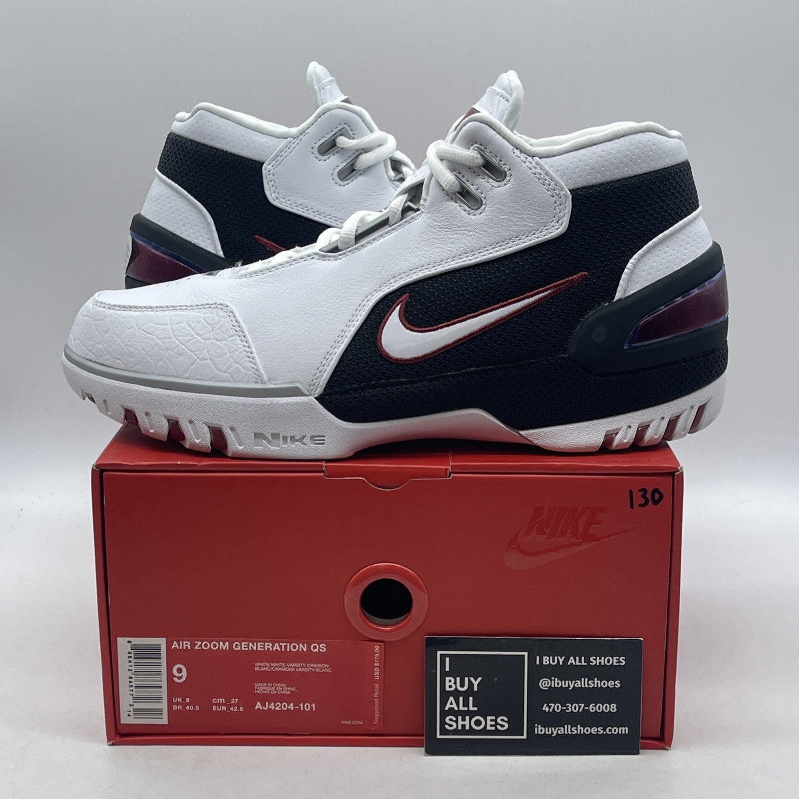 Size 9 - Nike Air Zoom Generation Retro QS Suede 2017 Debut (AJ4204-101)