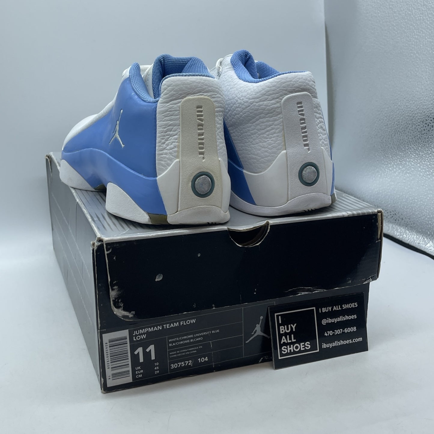 Size 11 - NIKE AIR JORDAN Jumpman Team Flow Blue White Leather (307572-104)