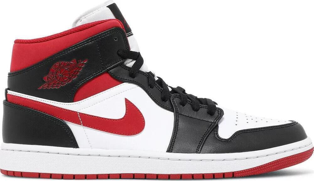 Size 11 - Air Jordan 1 Mid Black Gym Red Leather (554724-122)