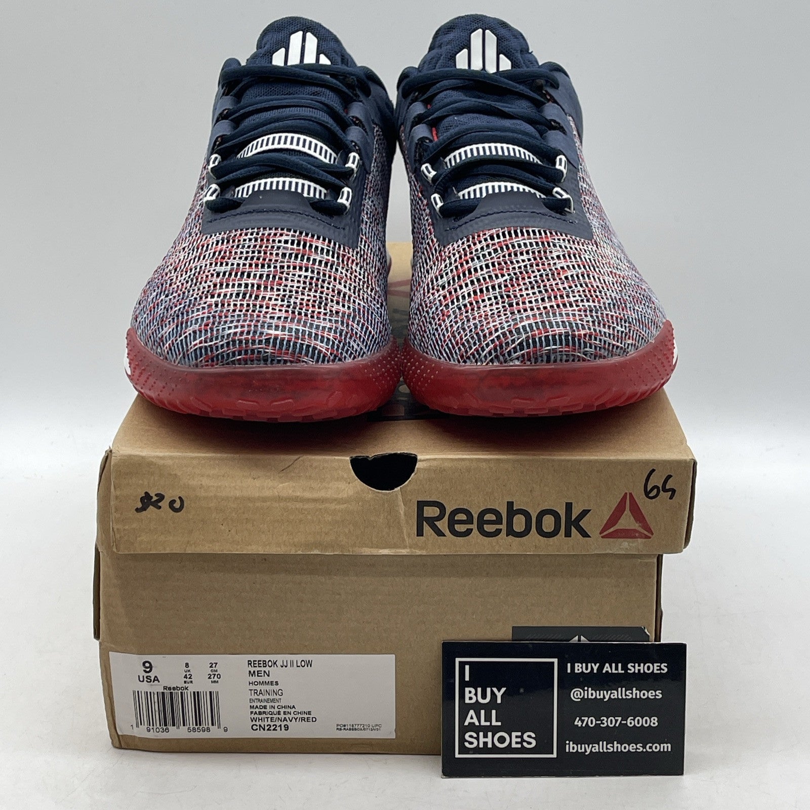 Size 9 - Reebok JJ 2 Low Multi-Color Blue Res White Suede Leather (CN2219)