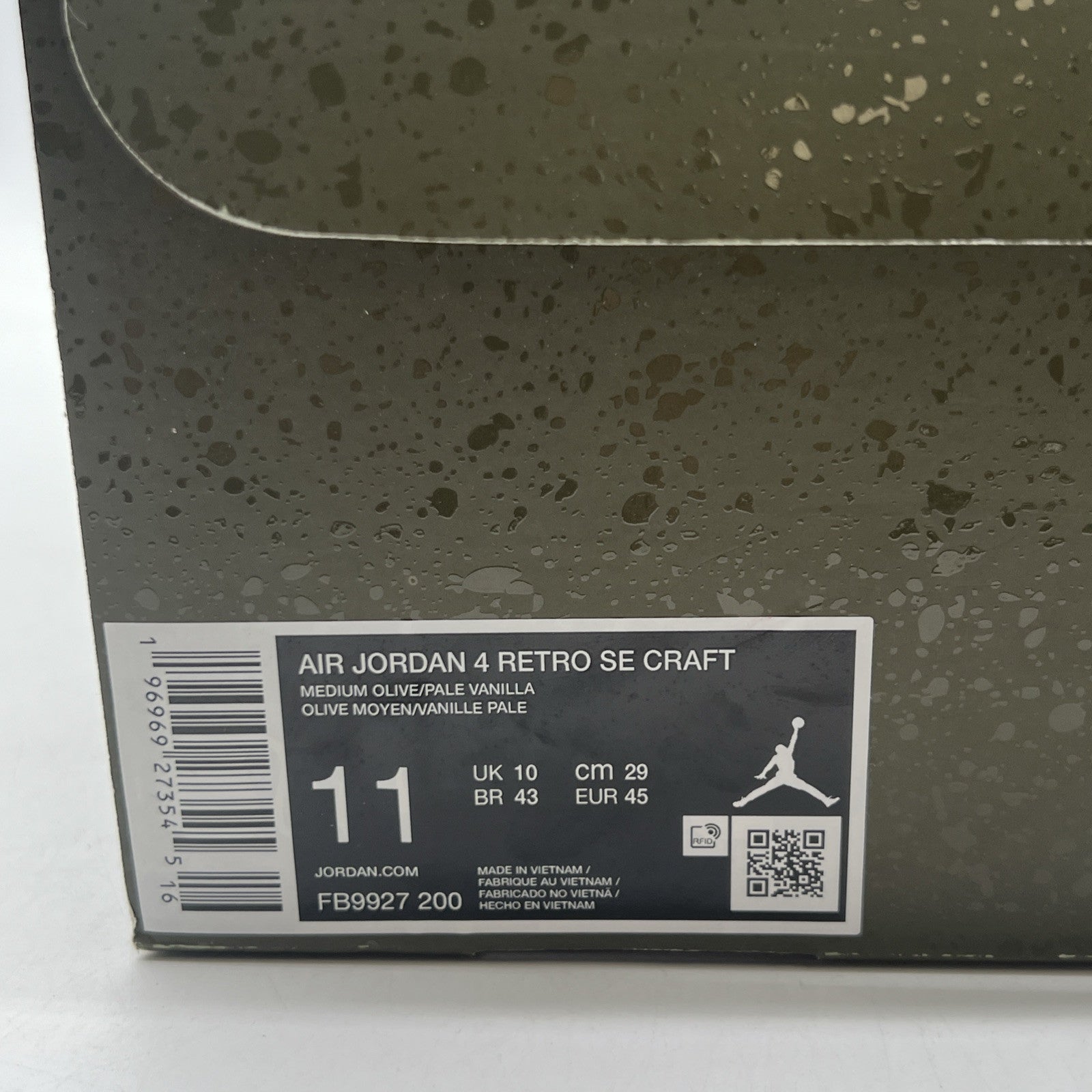 Size 11 - Air Jordan 4 SE Retro Low Craft - Olive (FB9927-200)
