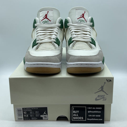 Size 10 - Jordan 4 Retro SP x Nike SB Mid Pine Green White Leather (DR5415-103)