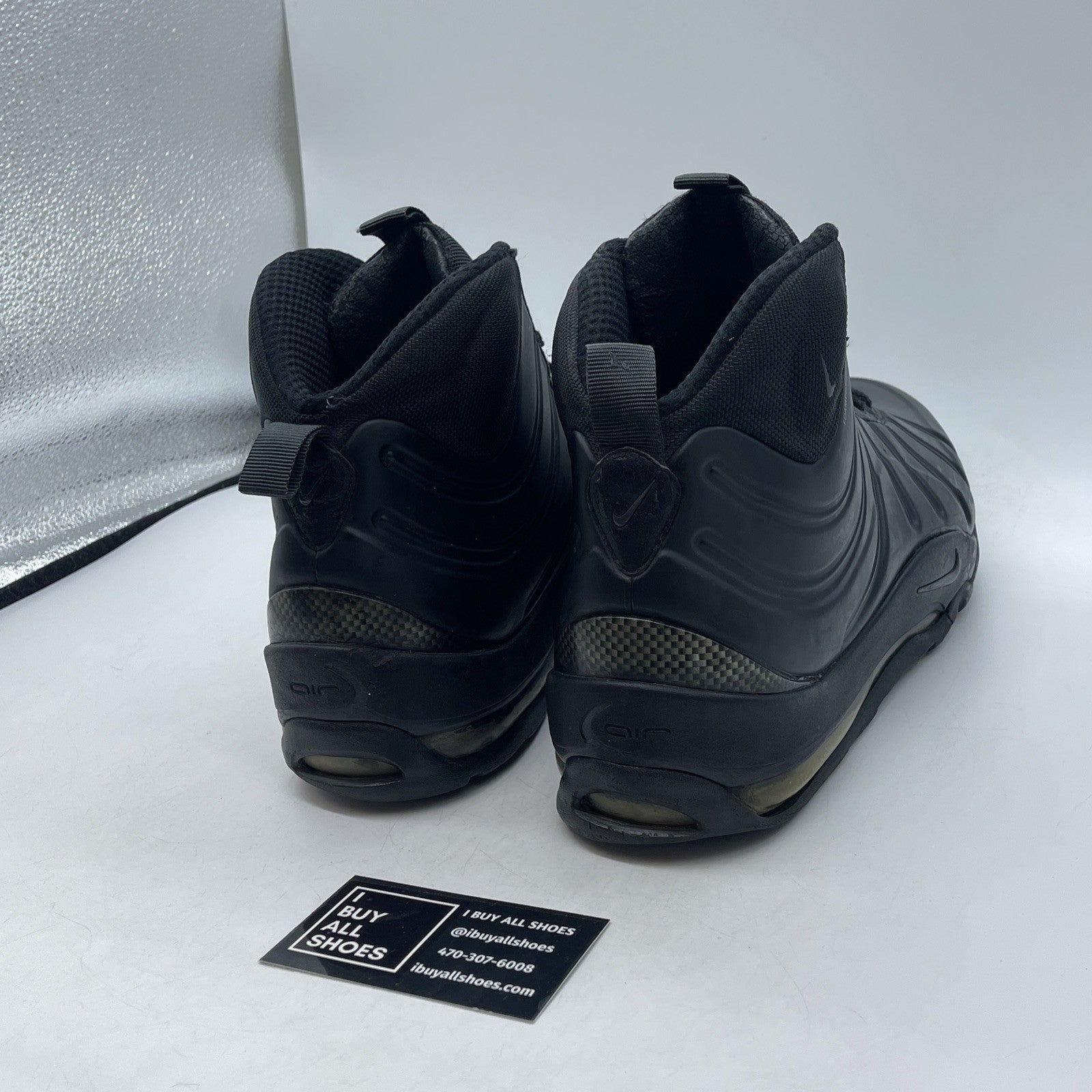 Size 11.5 - Nike Air Max Posite Bakin Black Suede Leather (415327-001)
