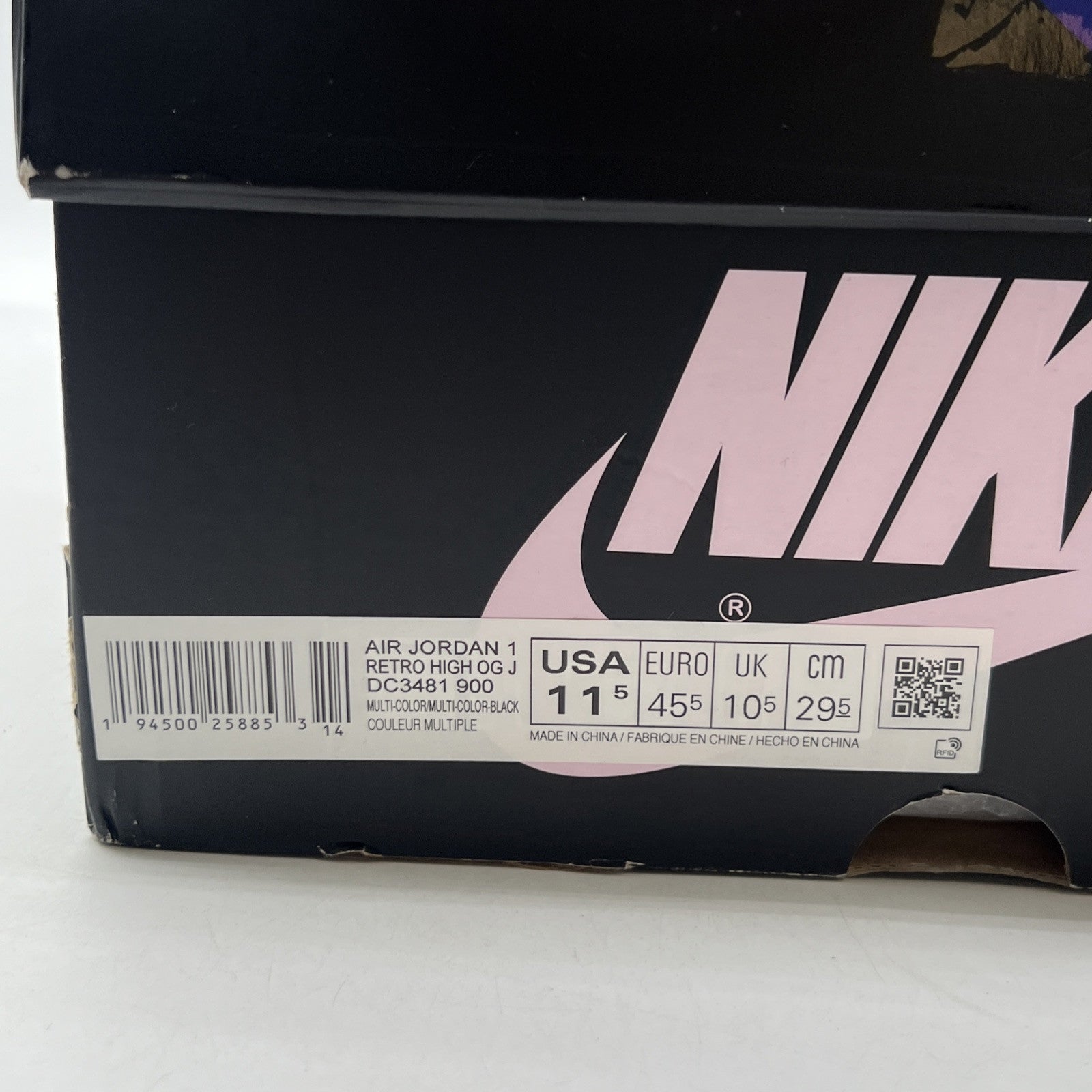 Size 11.5 - Air Jordan 1 Retro OG High x J Balvin Tie Dye (DC3481-900)