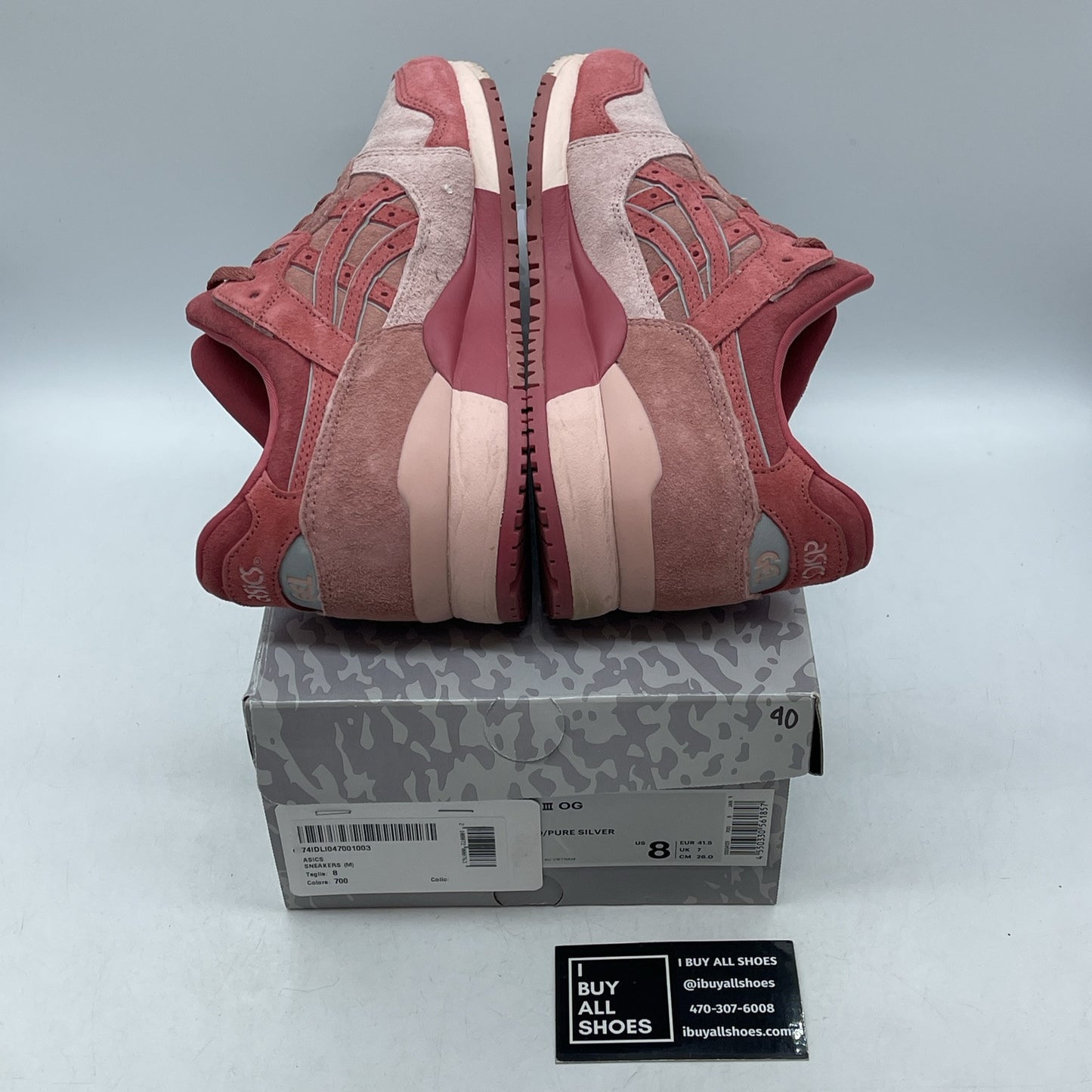 Size 8 - ASICS Concepts x Gel Lyte 3 Otoro Pink Grey Suede Leather (1203A121)