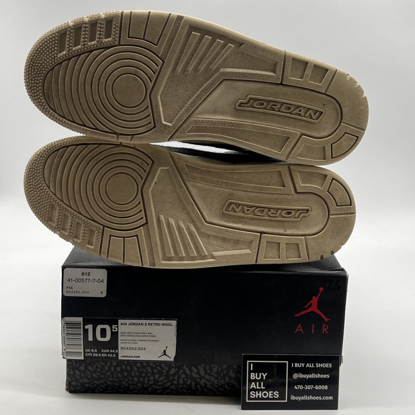 Size 10.5 - Air Jordan 3 Retro Wool (854263-004)