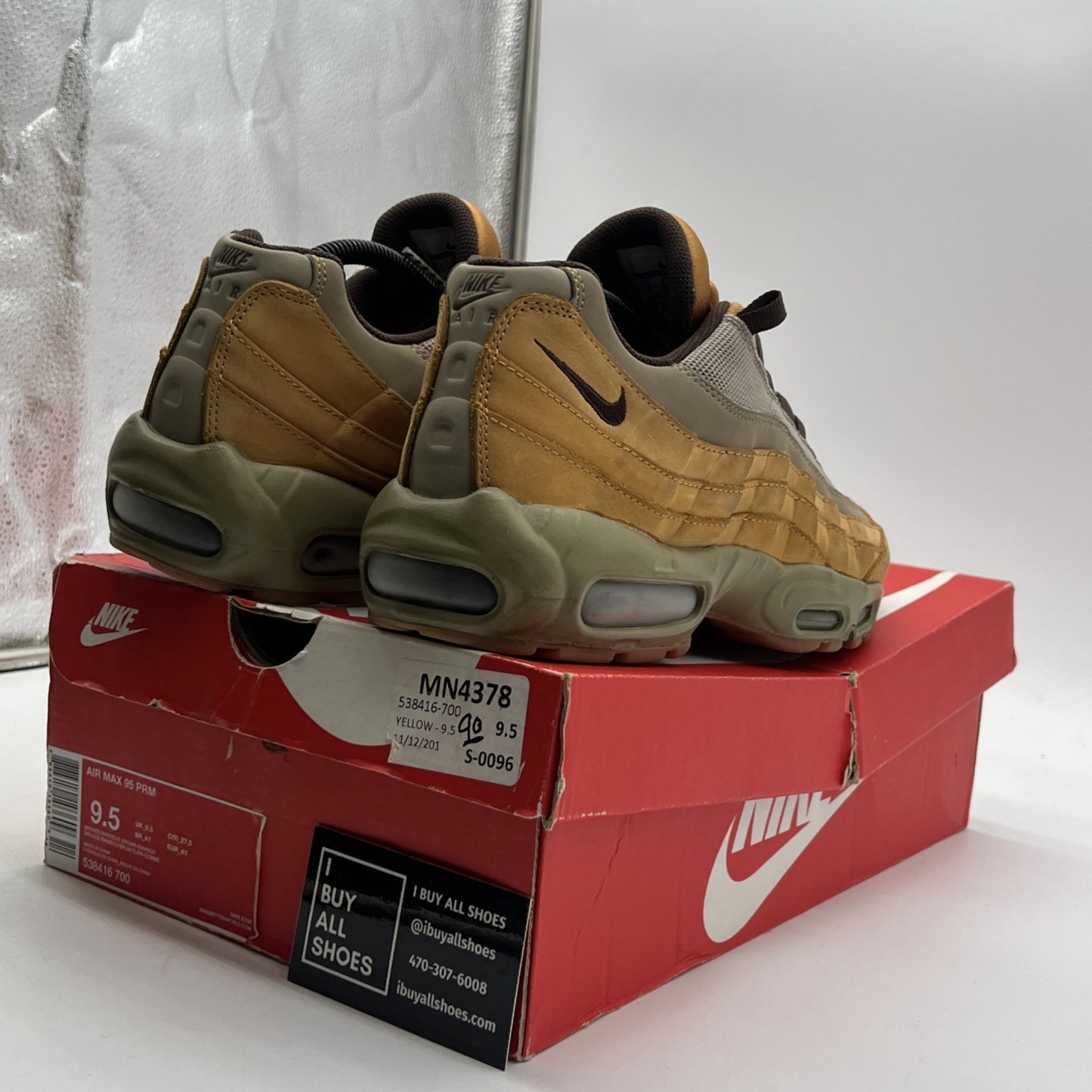 Size 9.5 - Nike Air Max 95 Premium Wheat (538416-700)