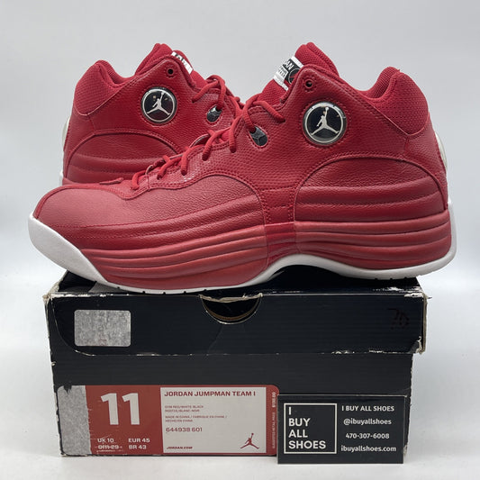 Size 11 - Jordan Jumpman Team 1 Red White  Black Leather (644938-601)