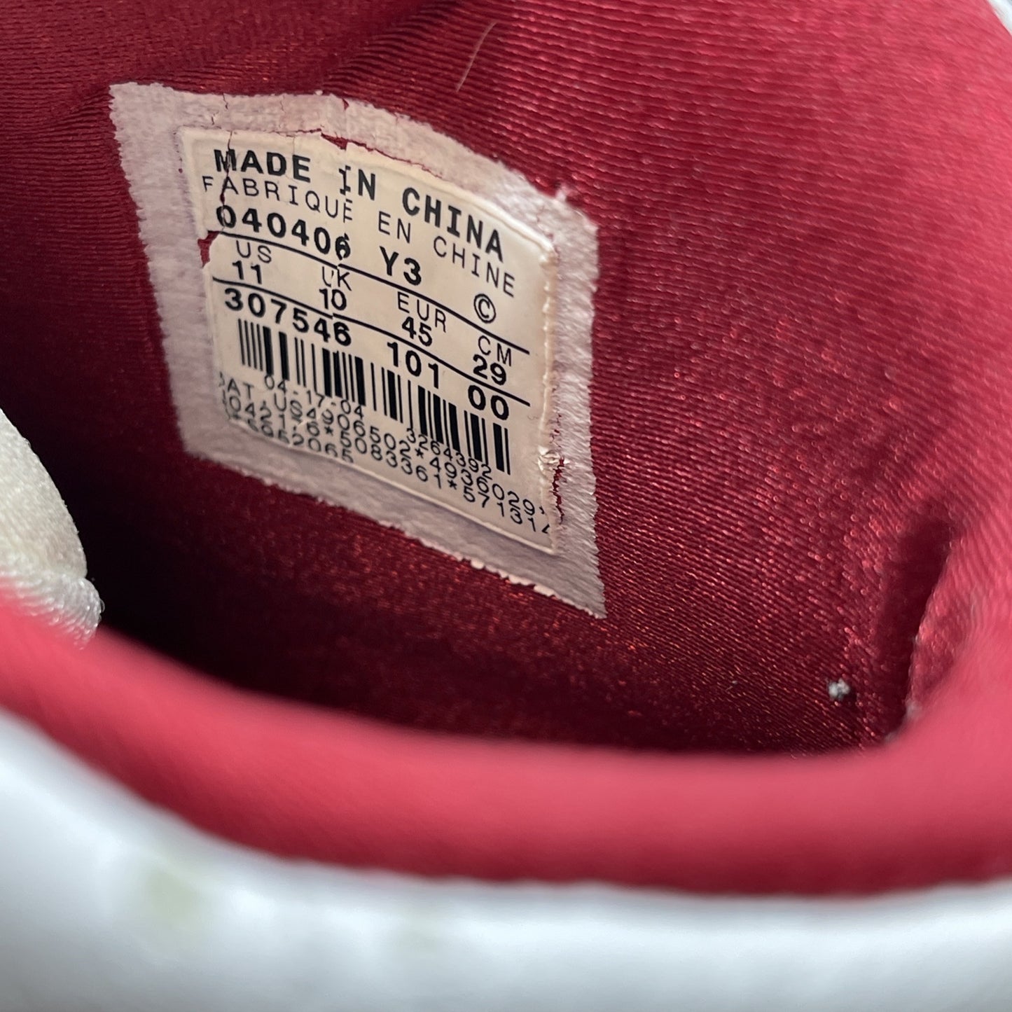 Size 11 - Air Jordan 19 OG Midwest Red White Leather (307546-101)