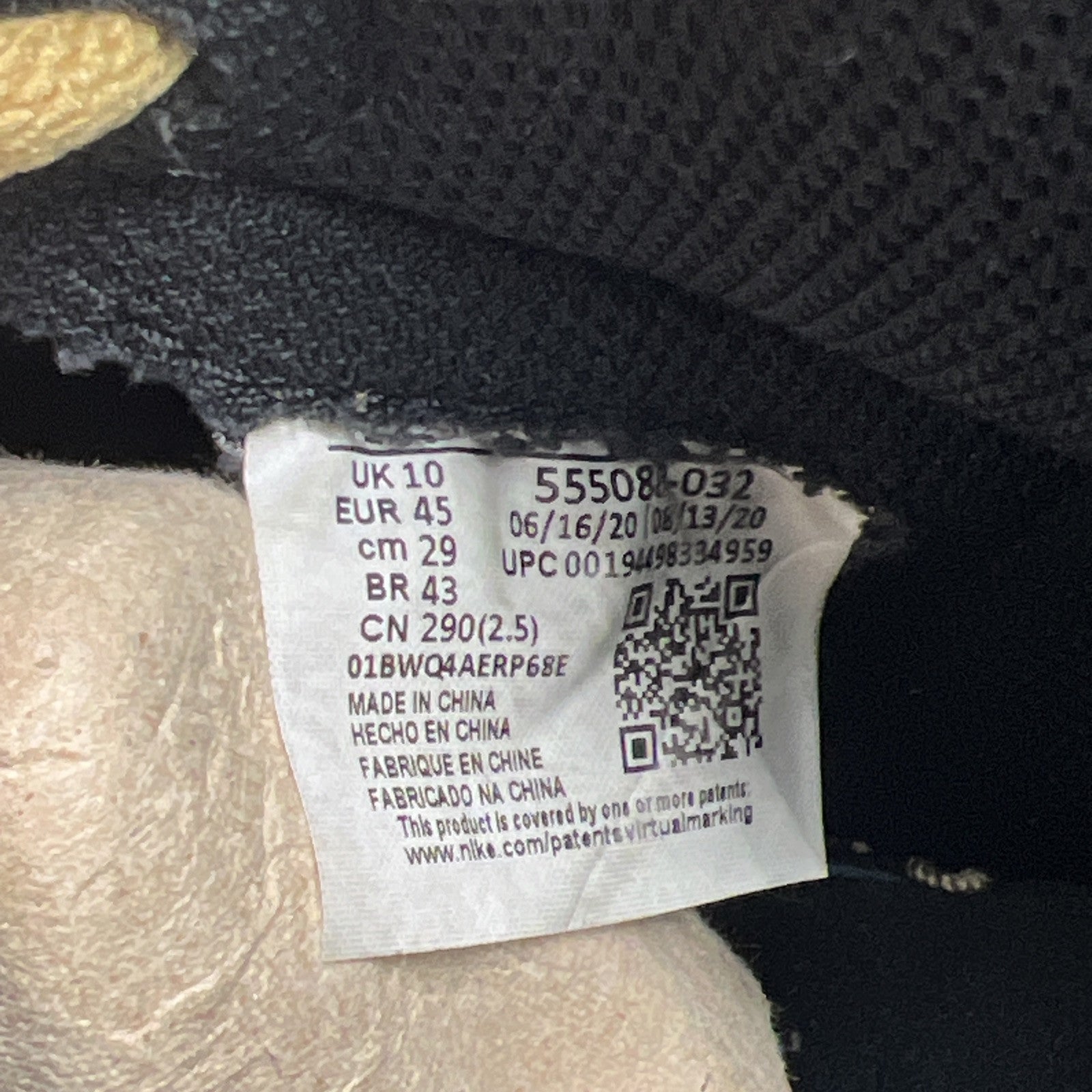 Size 11 - Air Jordan 1 Black 2020 (555088-032)