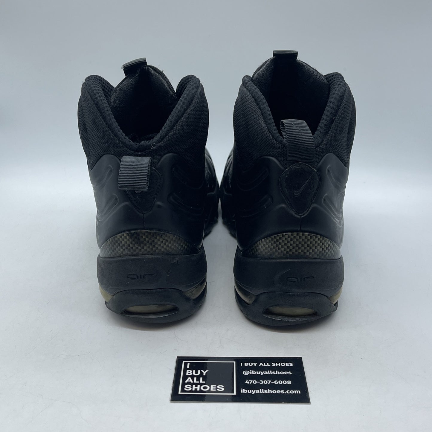 Size 11.5 - Nike Air Max Posite Bakin Black Suede Leather (415327-001)