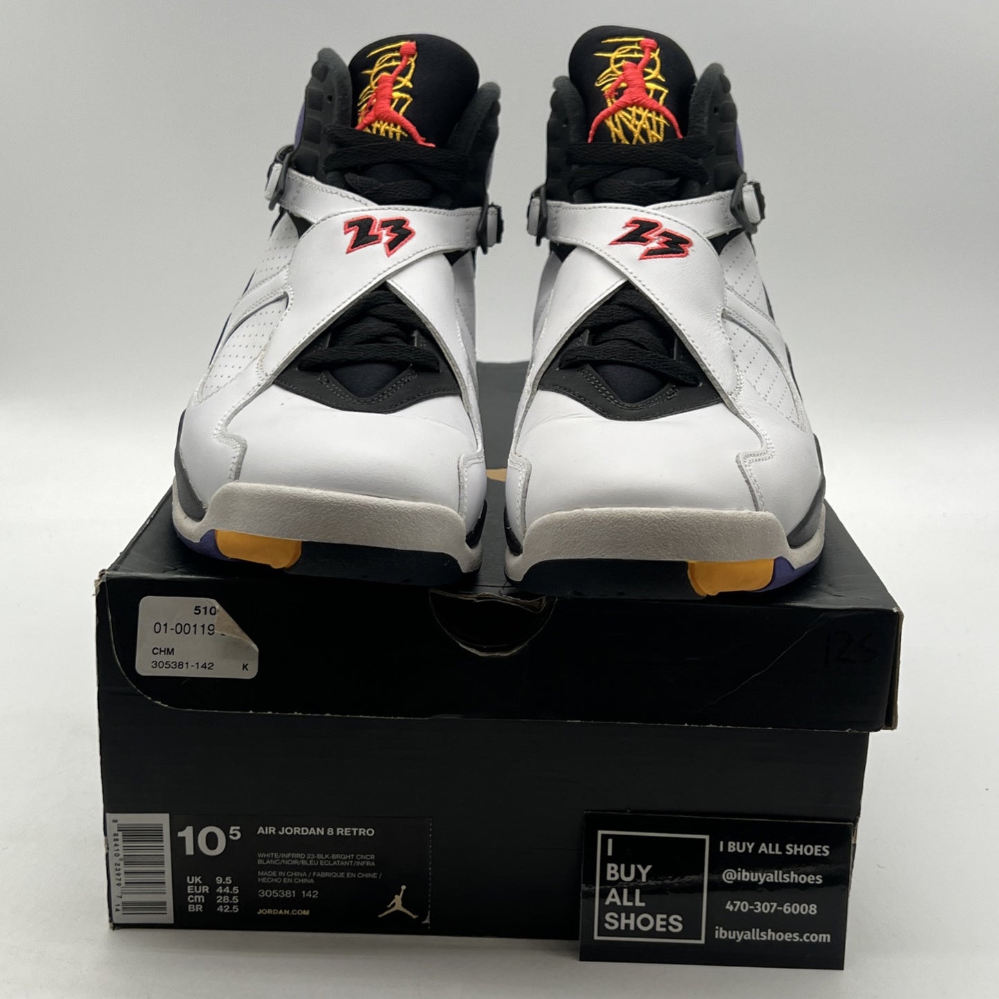 Size 10.5 - Air Jordan 8 Three-Peat (305381-142)