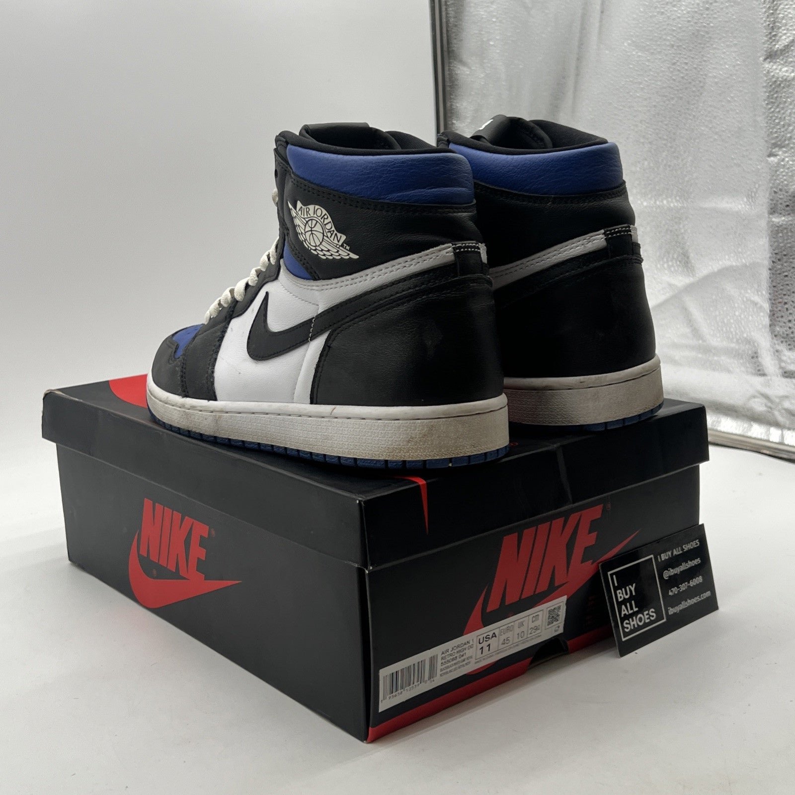 Size 11 -  Air Jordan 1 Retro OG High Royal Toe (555088-041)