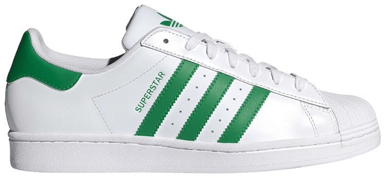 Size 10 - adidas Superstar White Green (IE9047)