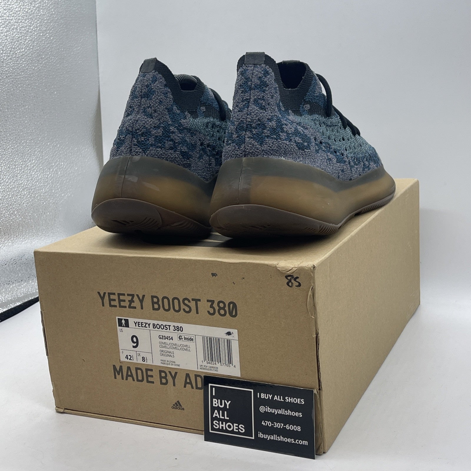 Size 9 - adidas Yeezy Boost 380 Covellite Blue Black Suede (GZ0454)