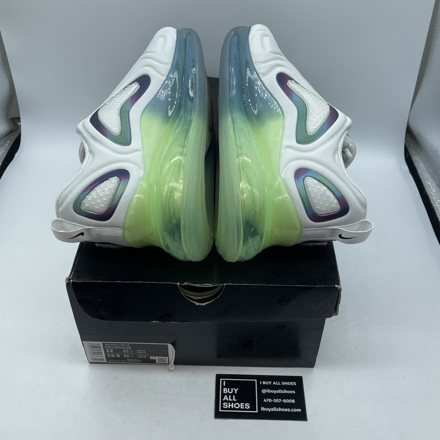 Size 12 - Nike Air Max 720 Bubble Pack White Purple Suede (CT5229-100)