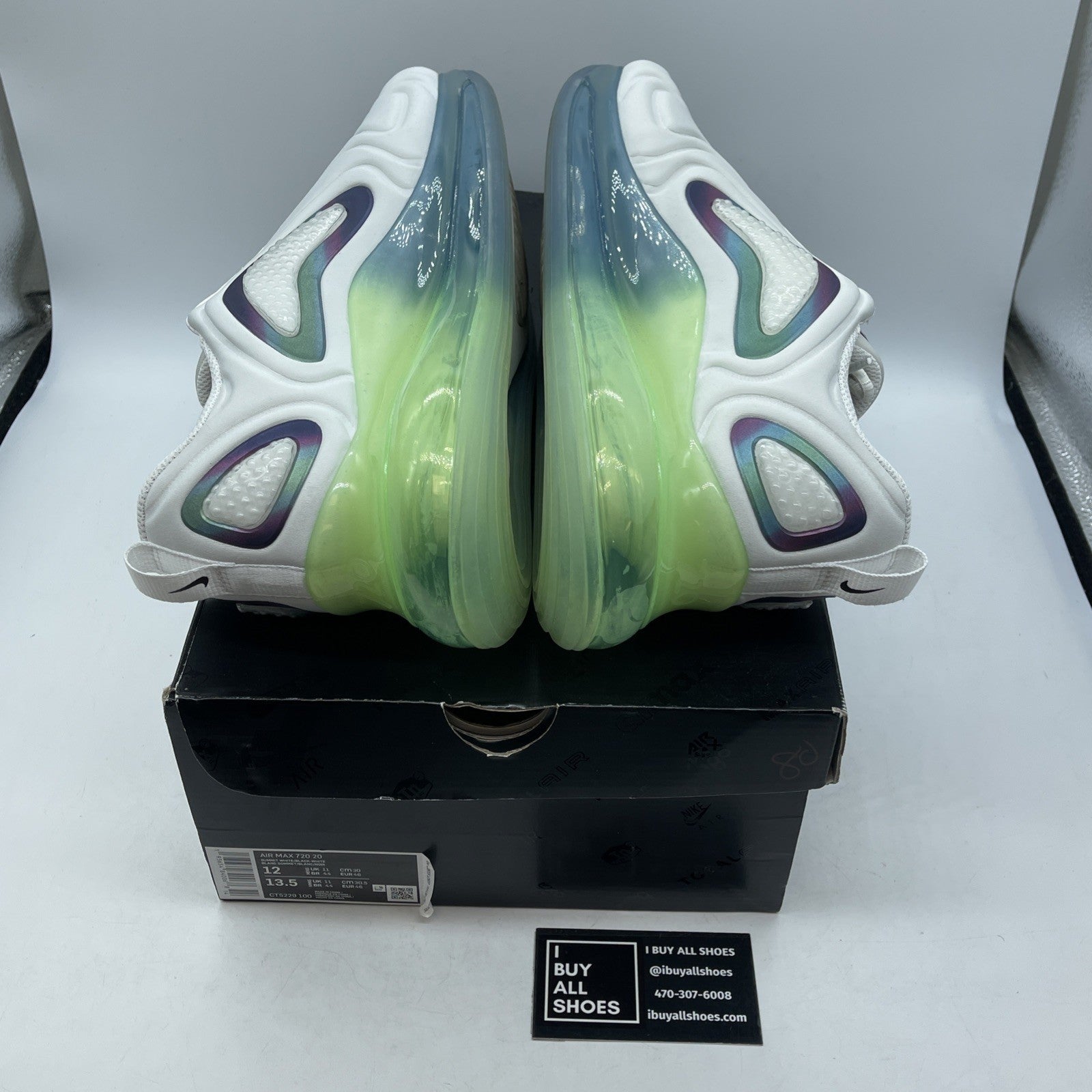 Size 12 - Nike Air Max 720 Bubble Pack White Purple Suede (CT5229-100)