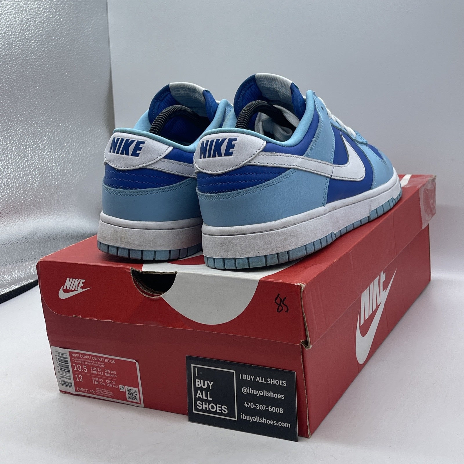 Size 10.5 - Nike Dunk Low Retro QS Argon Blue White Leather (DM0121-400)