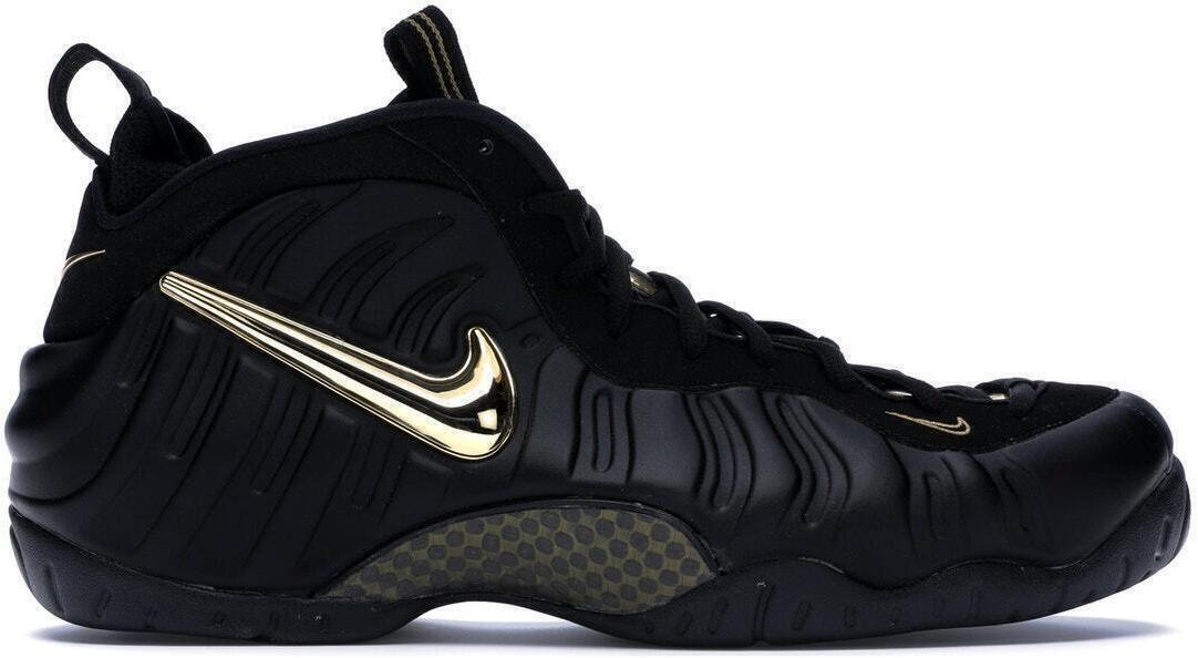 Size 9.5 - Nike Air Foamposite Pro Black Metallic Gold (624041-009)
