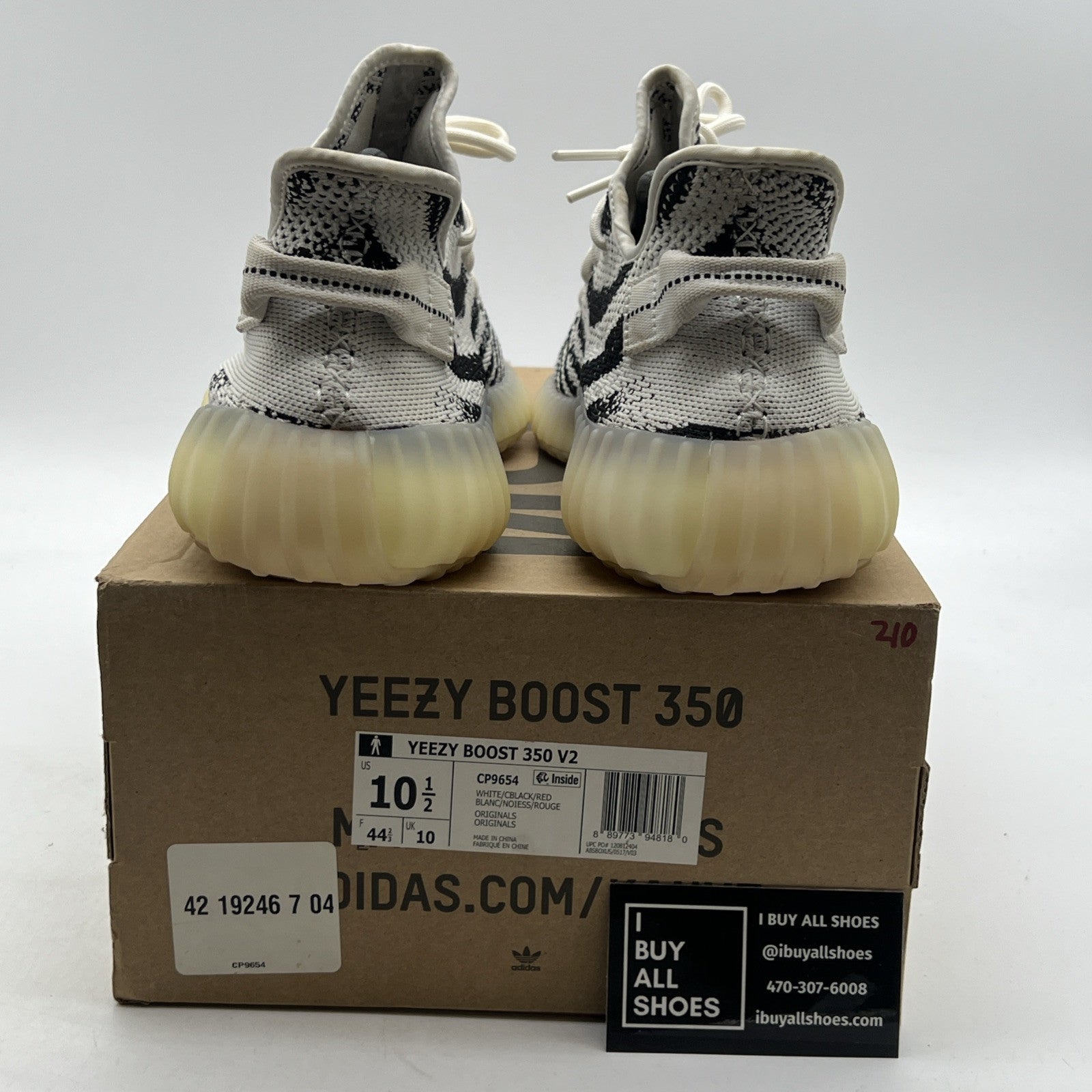 Size 10.5 - Adidas Yeezy Boost 350 V2 Low Zebra (CP9654)