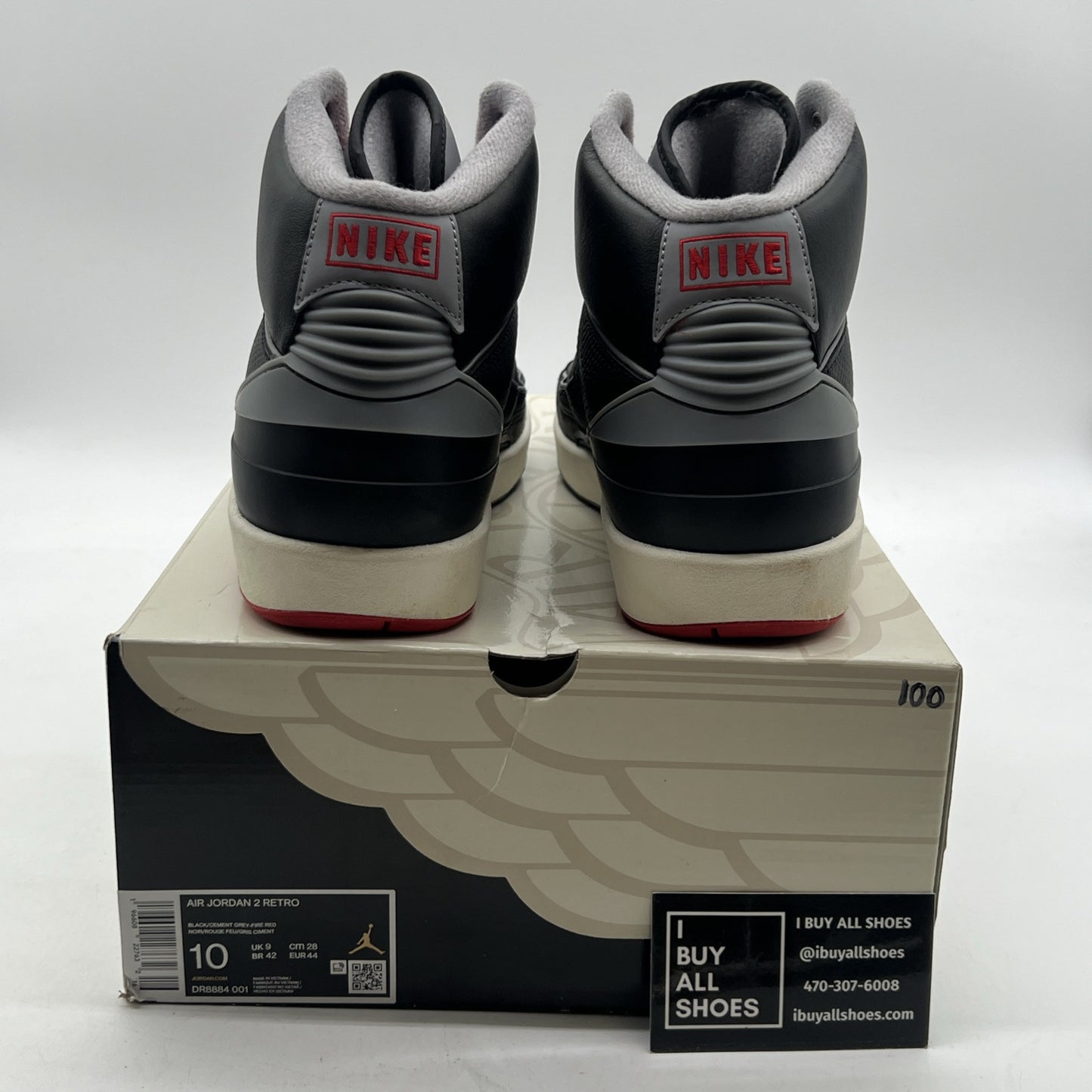 Size 10 - Air Jordan 2 Retro Black Cement (DR884-001)