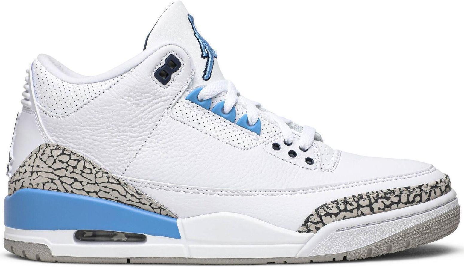 Size 10 - Jordan 3 Retro Mid UNC Grey White Leather Suede (CT8532-104)