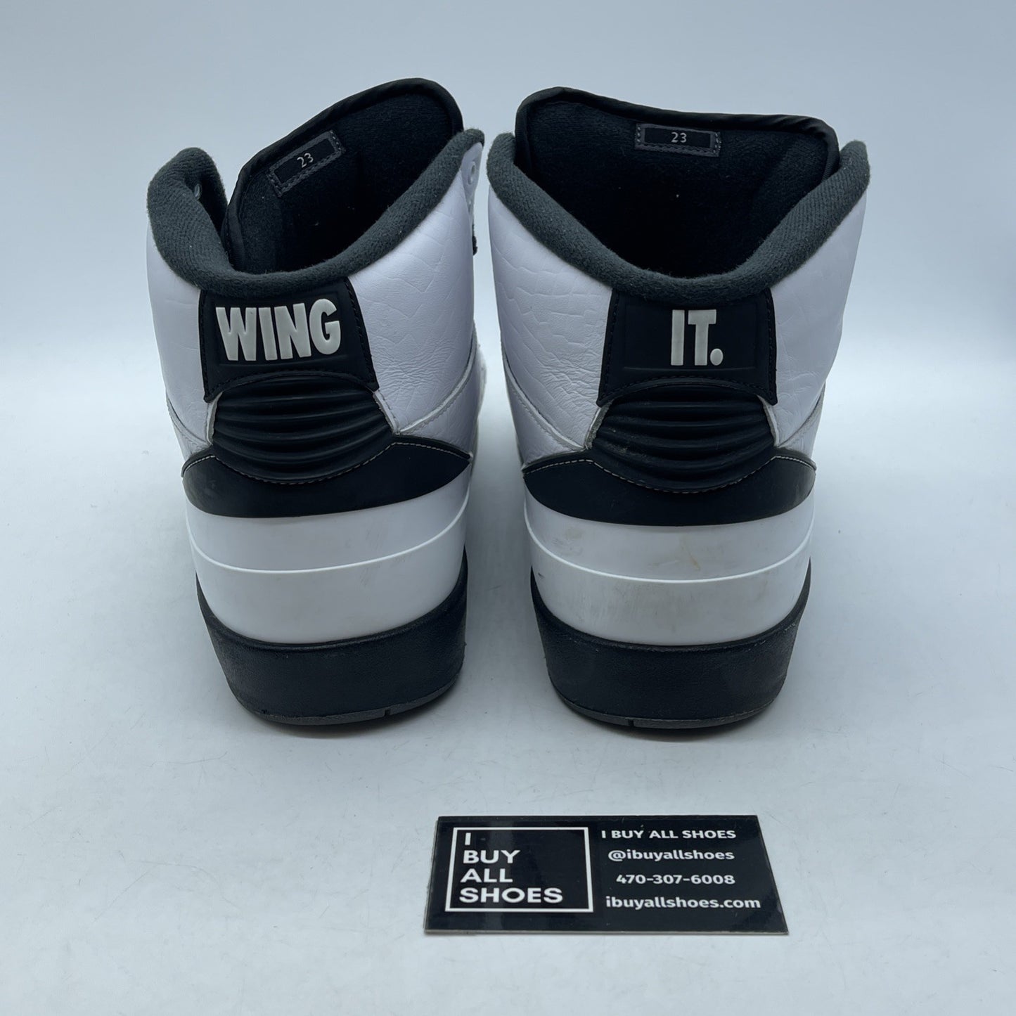 Size 13 - Air Jordan 2 Retro Wing It Black White Leather (834272-103)