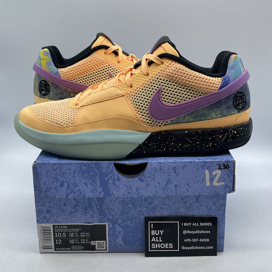 Size 10.5 - Nike Ja 1 EYBL Purple Orange Blue Suede Leather (FQ4293-800)