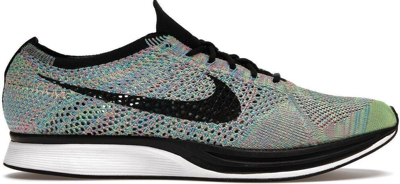 Size 13 - Nike Flyknit Racer 2015 Multi-Color Black Suede (526628-304)