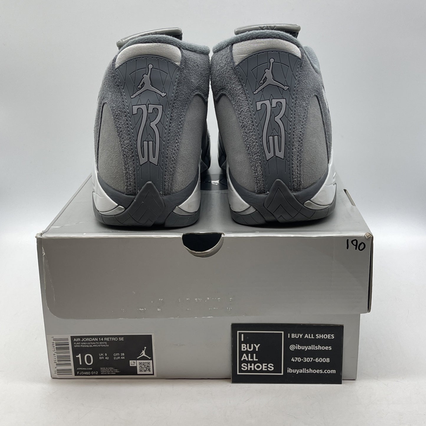 Size 10 -Air Jordan 14 Retro SE Mens Sz 13 Flight Grey Stealth White(FJ3460-012)