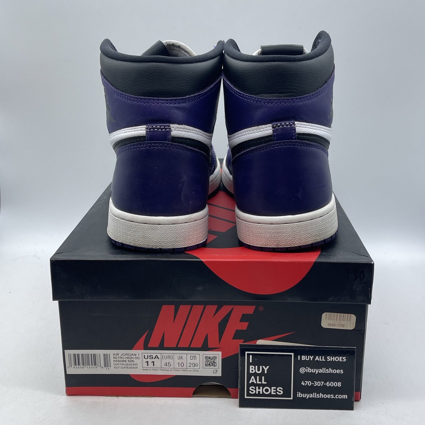 Size 11 - Air Jordan 1 Retro OG High Court Purple Black White (555088-500)
